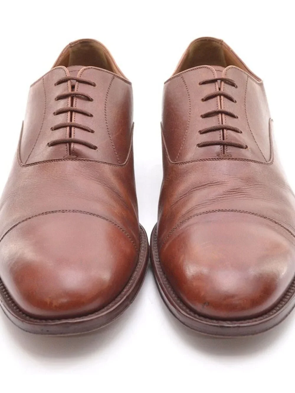 Men Barneys Hand Made Straight Cap Toe Bal Oxfords 10 M